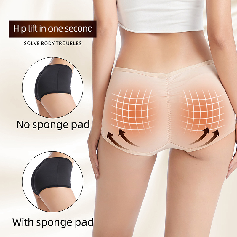 Shaping pants for women, fake butt lifting pants with inserts, fake PP beautiful buttocks and plump bottoming underwear, body shaping triangle buttocks pants