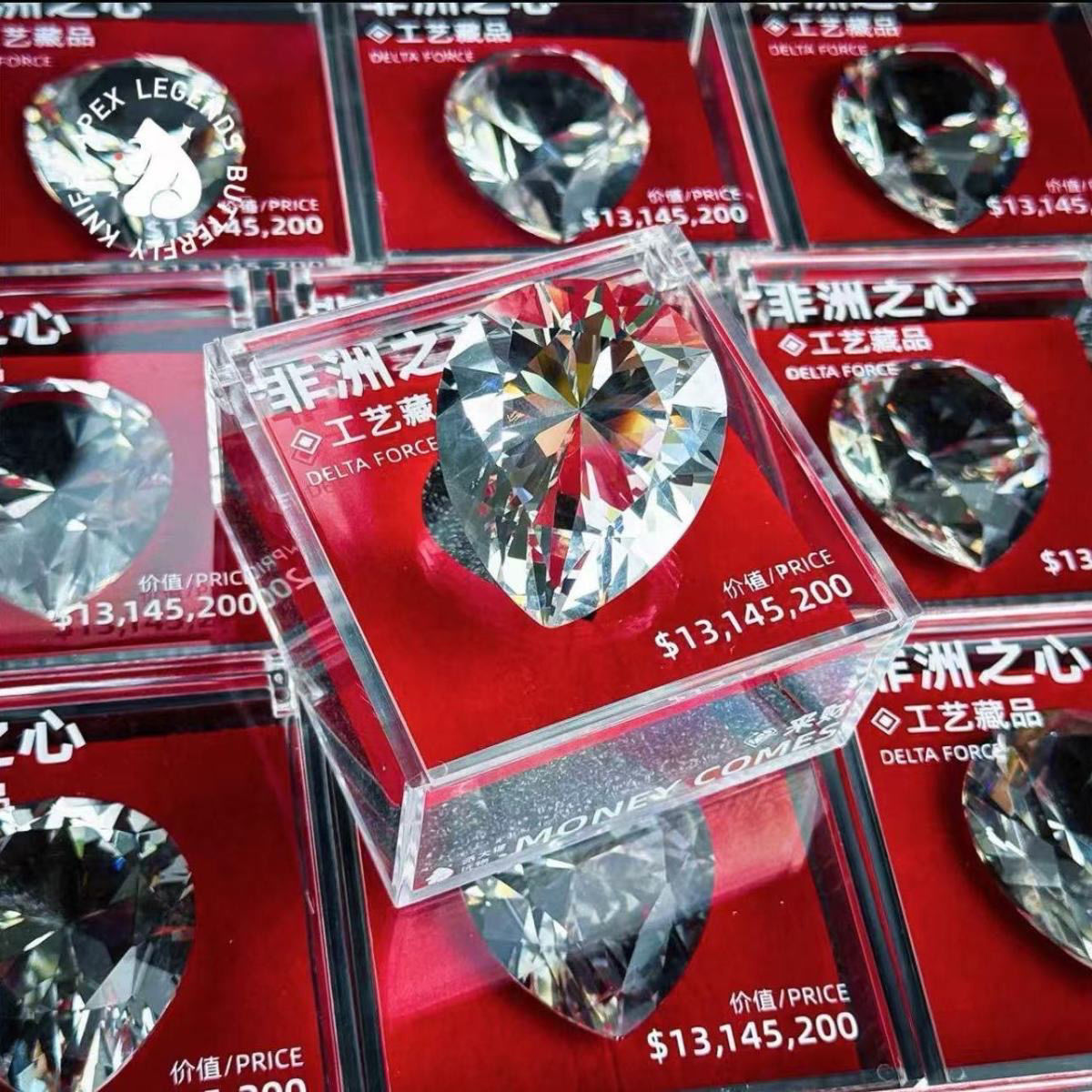 Delta Operation Game Heart of Africa Diamond Crystal Model Ornament Decoration Boys' Collectible Souvenir Figurine