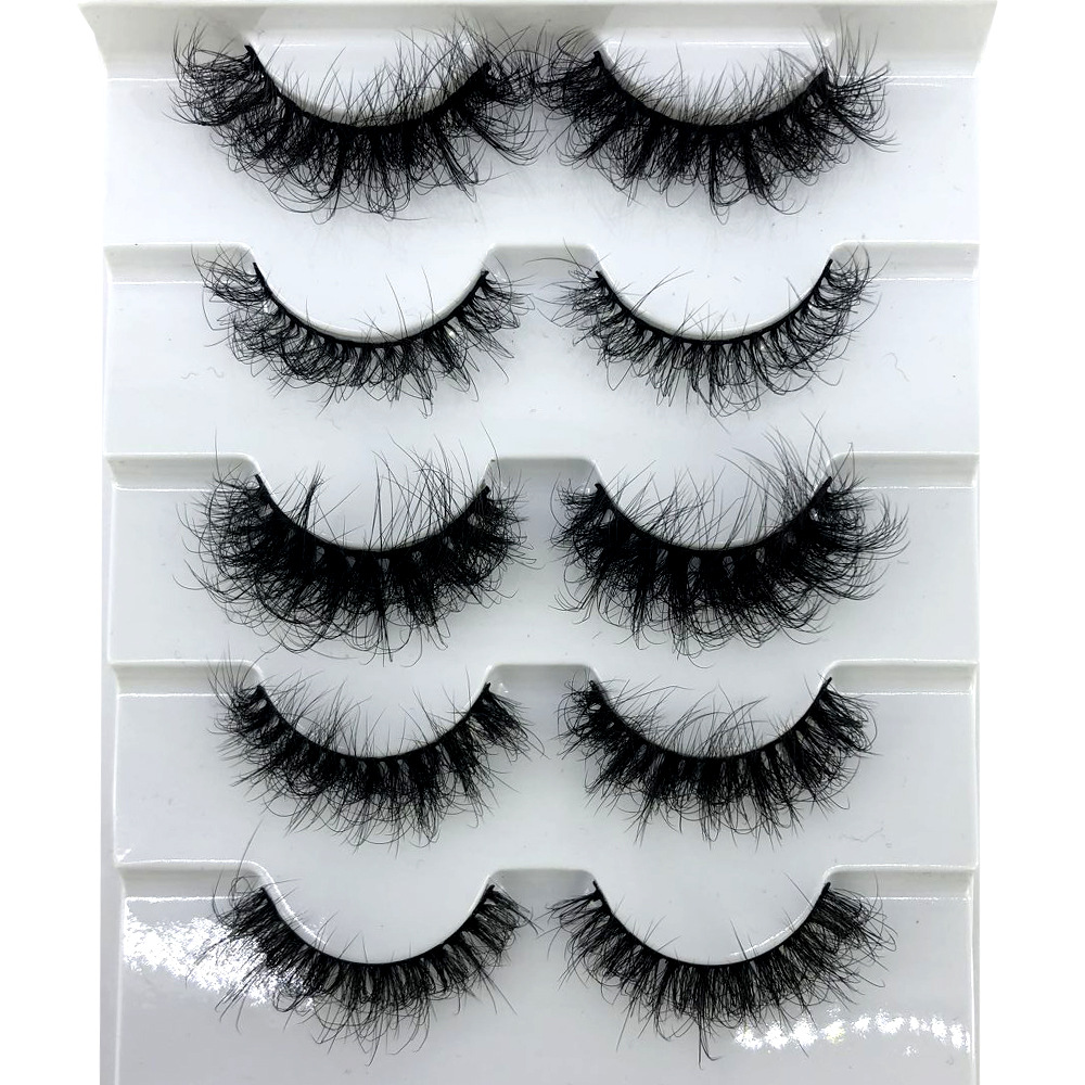 New 5 Pairs Lashes Mink Lashes Faux Eyel...