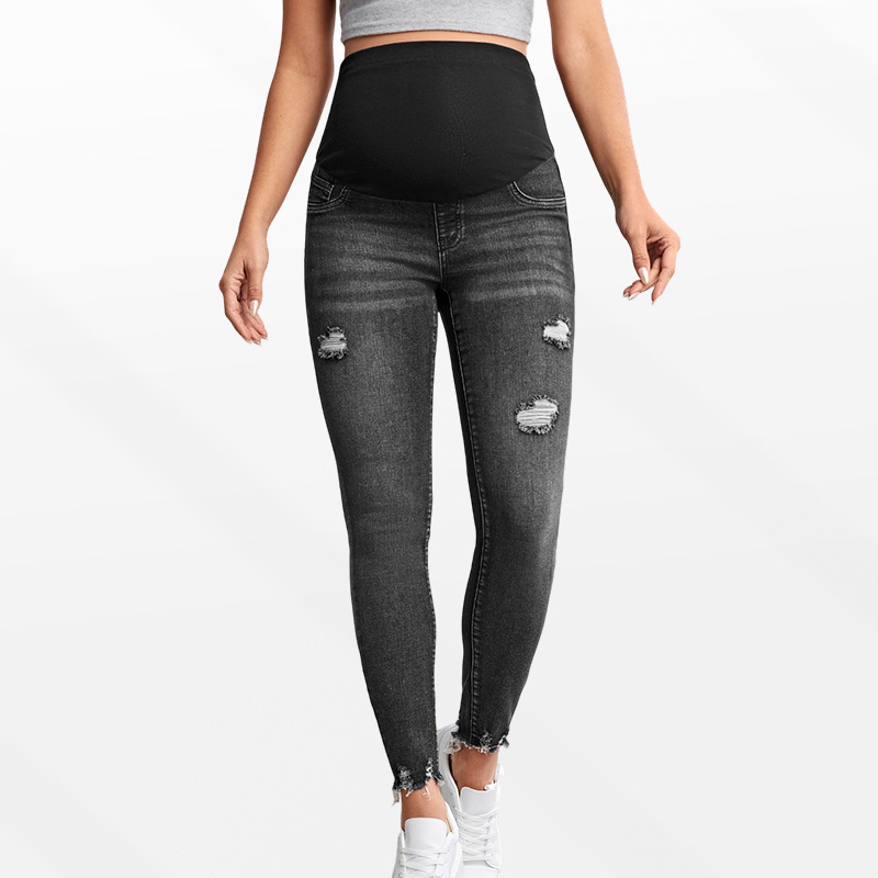 NZ009 그레이 블랙 홀 고정 허리밴드