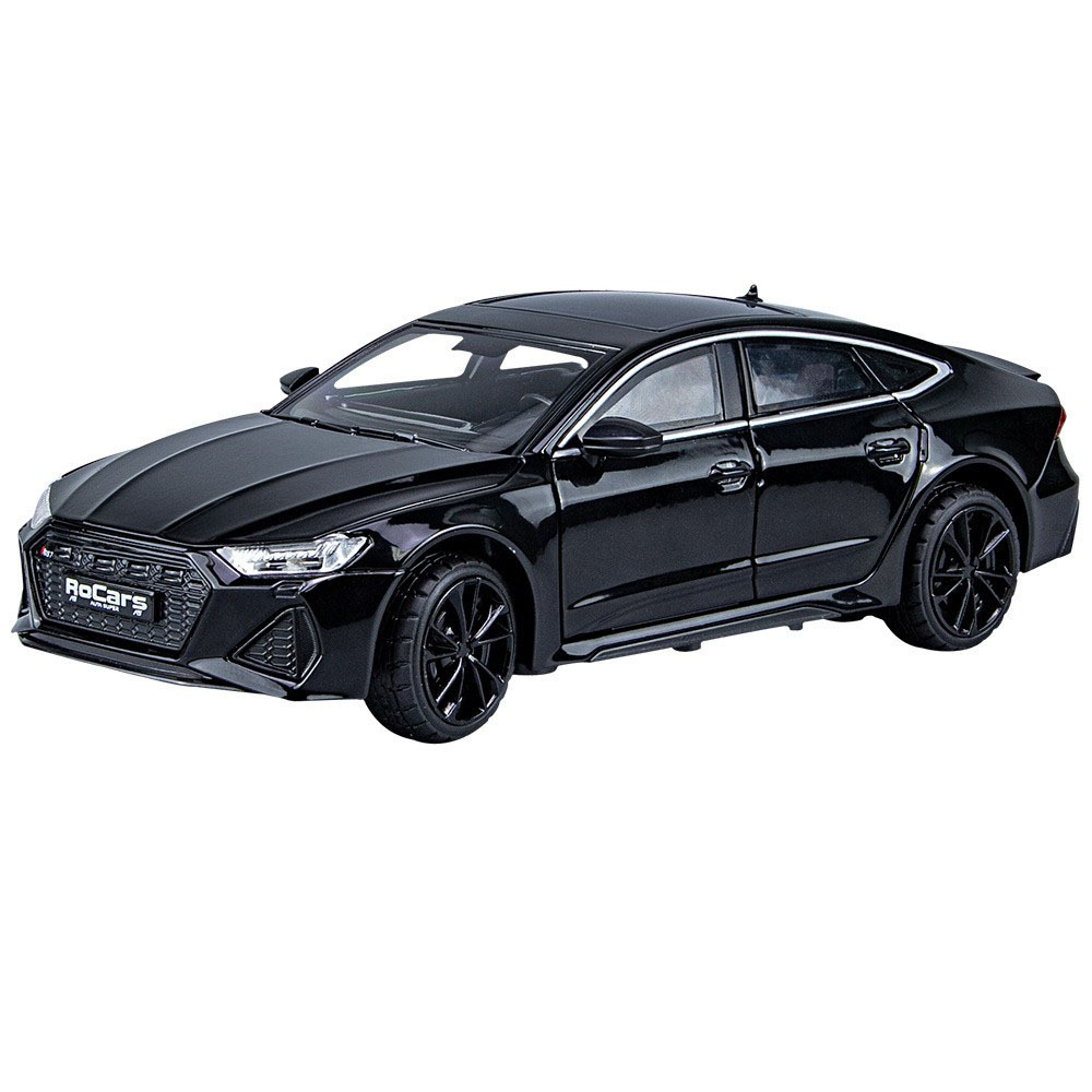 1:24车模RS7合金车模声光回力四轮避震仿真车模儿童合金代发