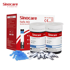 SinocareSafeAQSmart 血糖検査紙採血針50本入り、正確な血糖測定器
