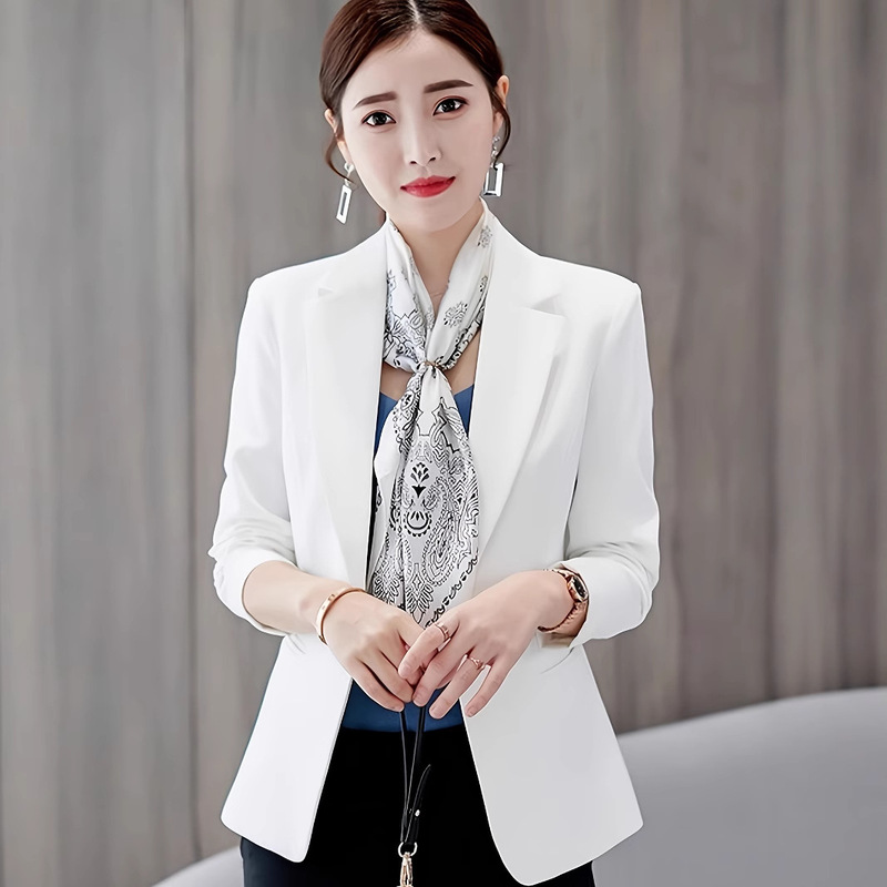 Women's Small Suit 2025 Spring & Fall New Style Women's Elegant Versatile Slim Suit Long-Sleeved Korean Style Slim Short Jacket