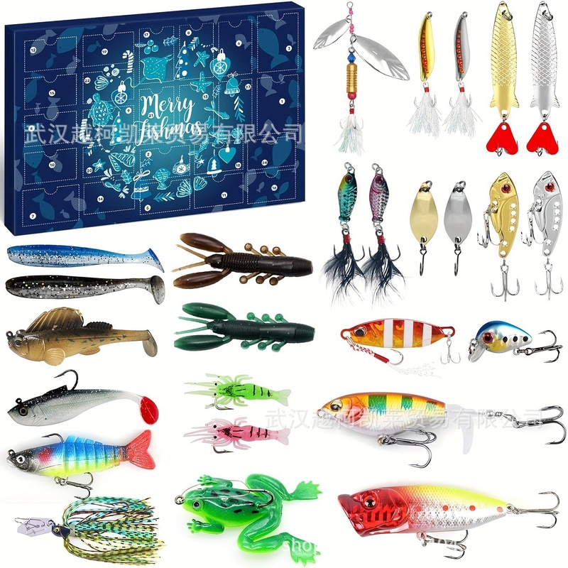 Amazon の人気の釣り用品 12/24 個の餌カウントダウン釣具ボックスホリデーアウトドアギフト|undefined