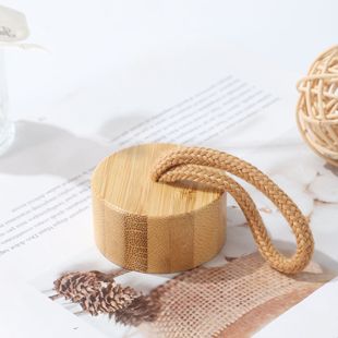 Cross-border creative solid wood cup cover outdoor portable rope dustproof cup cover net red style simple bamboo insulated cup cover
