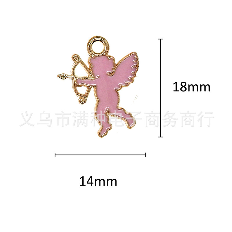 バレンタインデーピンクラブハートジュエリーアクセサリー diy ブレスレットキーホルダーネックレスペンダント合金オイルドリップペンダント|undefined