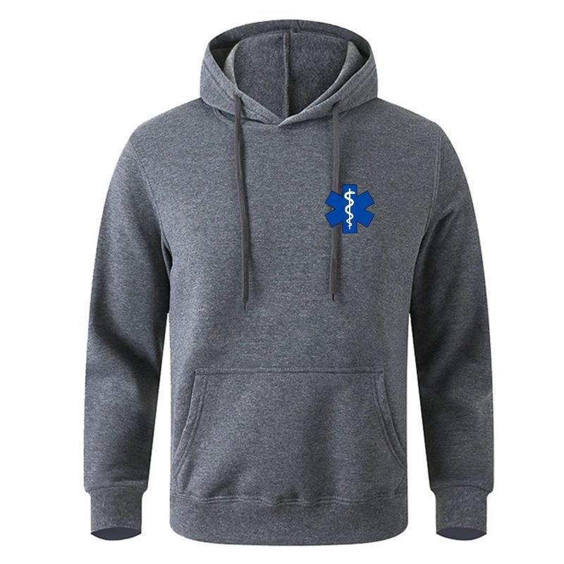 EMT ambulance Printing Hoodies Mens Personality Fashion Hood
