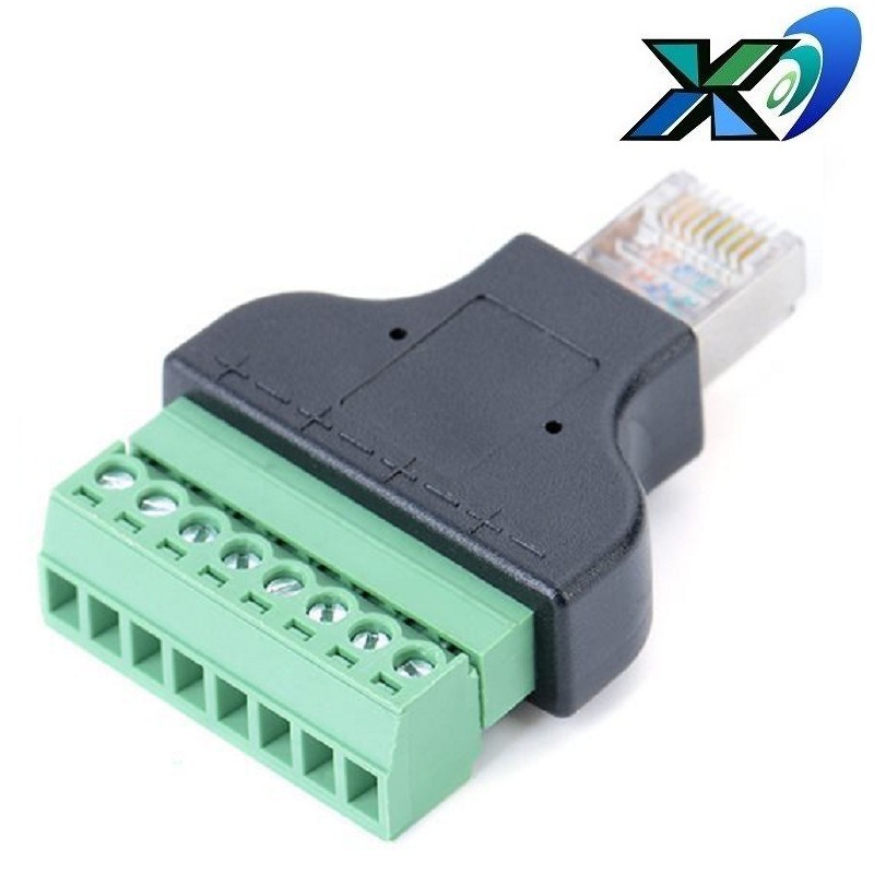 高品质RJ45母转8p公头  RJ45网络转接头  8c网口母座转8pin端子