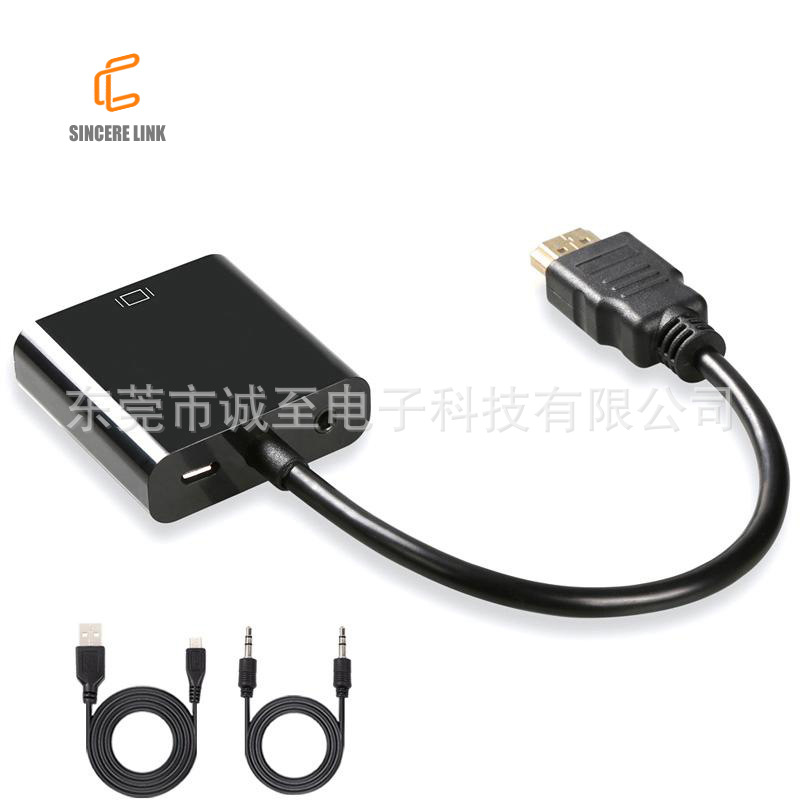 El punto del fabricante HDTV a VGA HD HDDC convertidor de audio y vídeo HD HD cable adaptador hdtv a vga