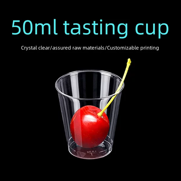 Trumpet Flower 50ml Disposable Cup Tasting Drinking Cup Liquor Cup ps Hard Plastic Aviation Cup Kung Fu Tea Cup
