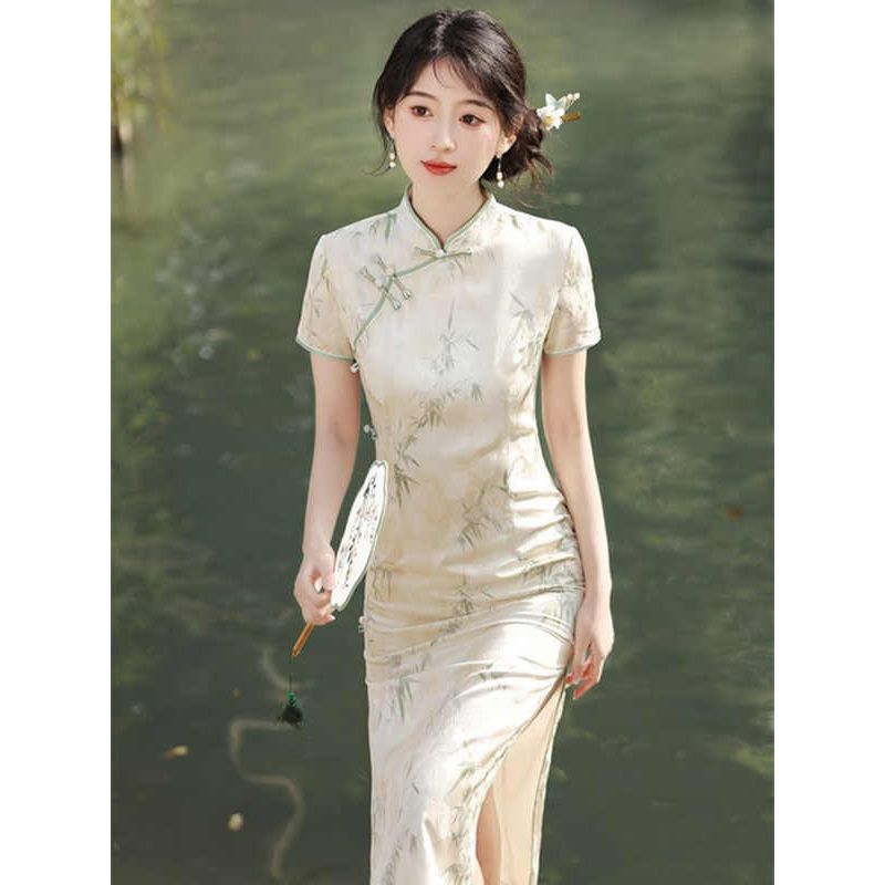 New Chinese Style Improved Cheongsam 2025 New Women's Summer Young Temperament High-end Temperament Daily dress Long