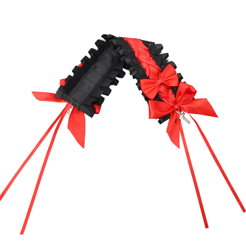 Adorable joyería para el cabello Lolita multicolor opcional cómic fiesta accesorios de moda arco tocado correa para el cabello