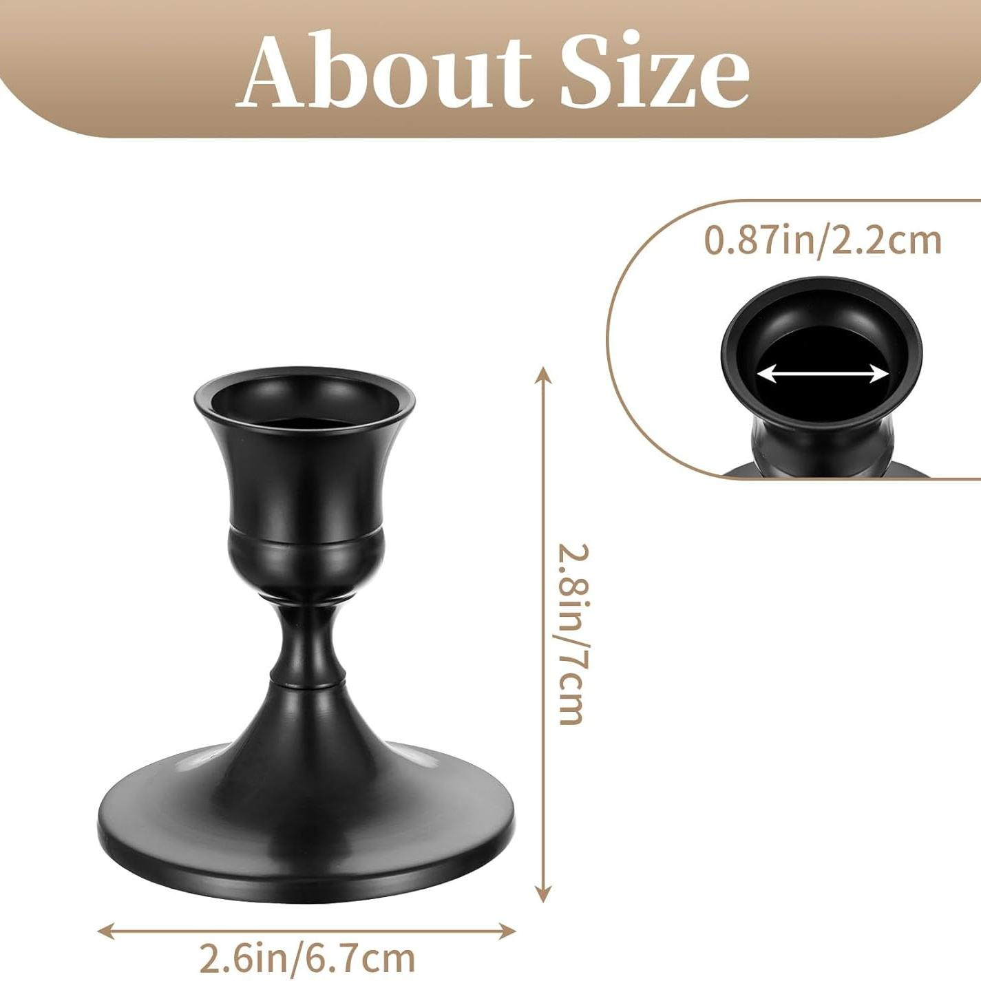 Transfronterizo Amazon Black Candelabro para la decoración de la repisa de la mesa de Navidad de acción de gracias festiva o hogar
