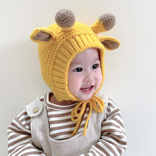 Baby Hat Autumn and Winter Baby Baby Cute Super Cute Winter Ear Protector Thickened Warm Korean Style 2020 for Men and Women