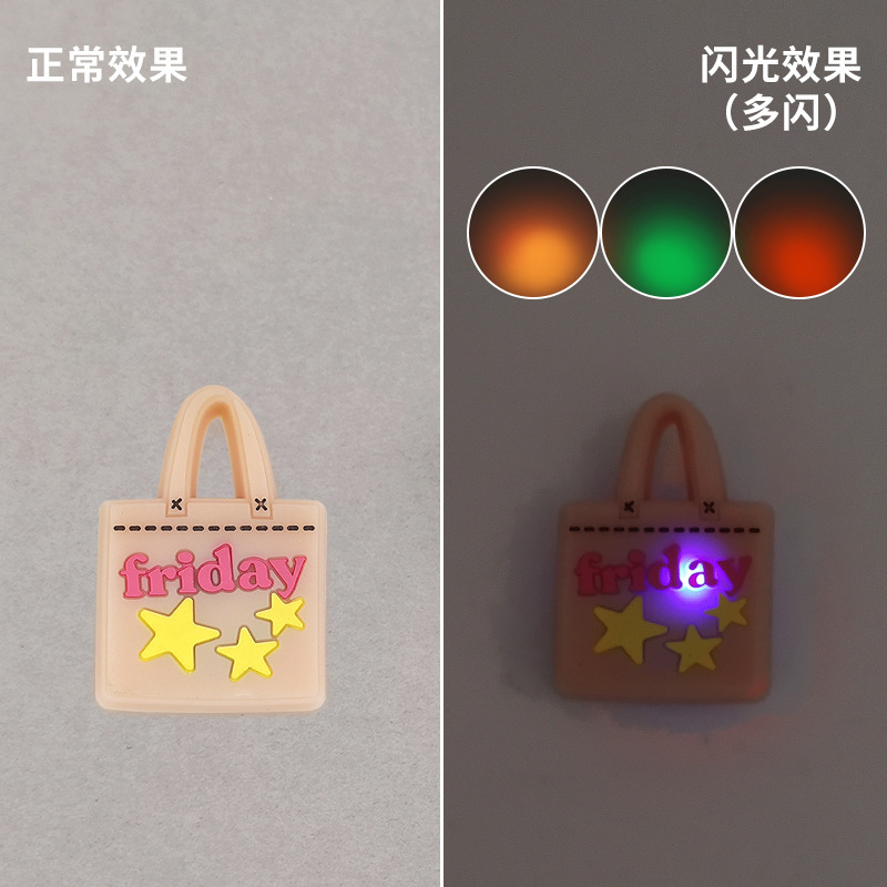 2025年越境EC下駄靴花LED発光フラッシュ楽しいDIY靴バックル靴アクセサリー装飾バックル|undefined