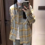 长袖同款女士格子衬衫