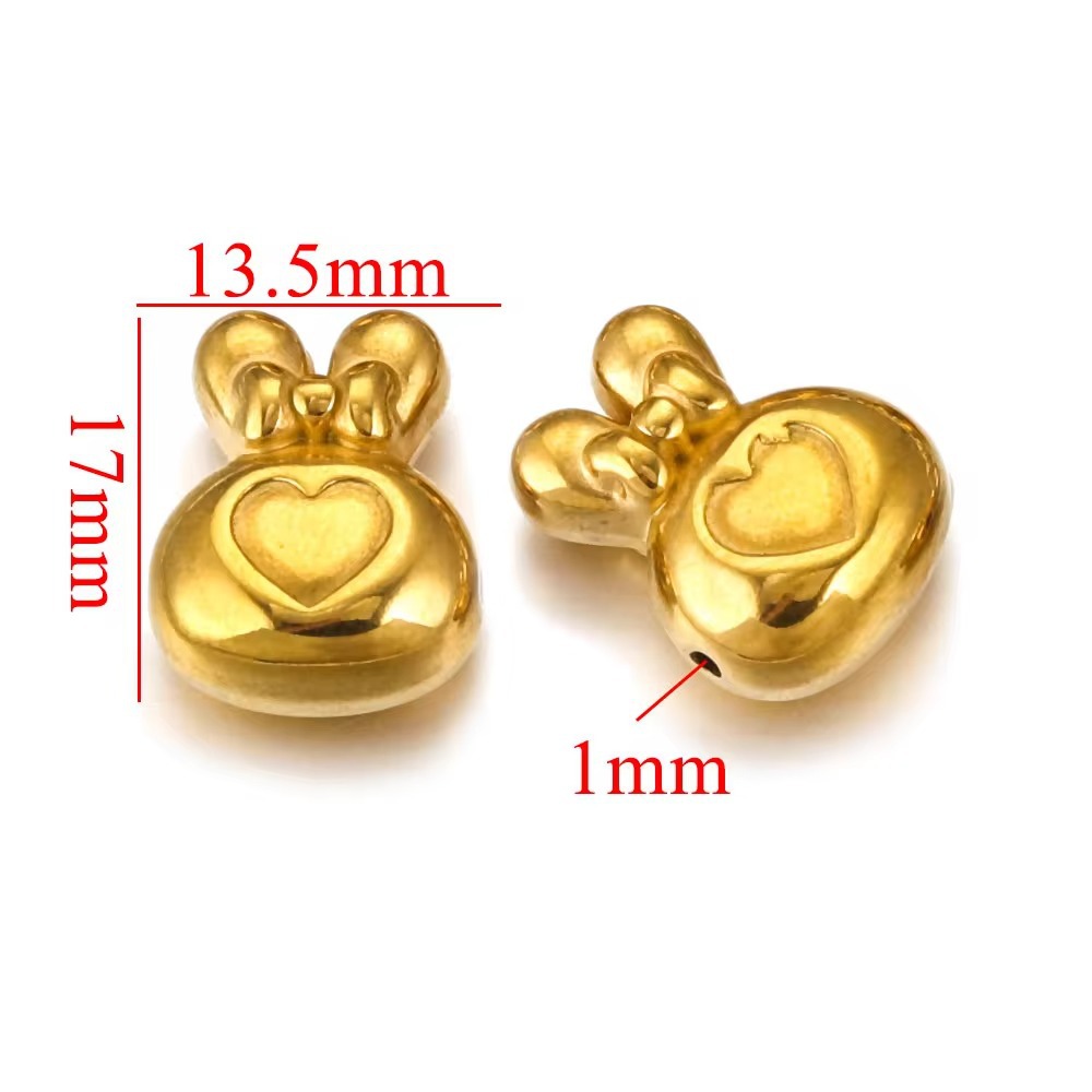 Perforación de acero inoxidable gran agujero diafragma de perlas de oro 18K colgante collar perlas DIY joyas pulseras al por mayor