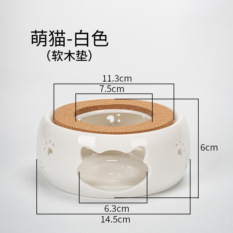 Directo de fábrica de té de la vela calentador de cerámica de la preservación del calor del hogar calefacción calentador de té restaurante Hotel calentador de té