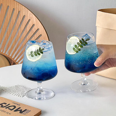 Ins風低足グラスカクテルカップ飲料カップソーダ気泡カップ飲料調酒カップ高級感