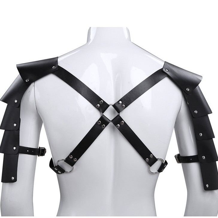 Nuevos hombres Ropa interior Faux cuero ajustable Cuerpo corsé Correa hombro corchete SY-38