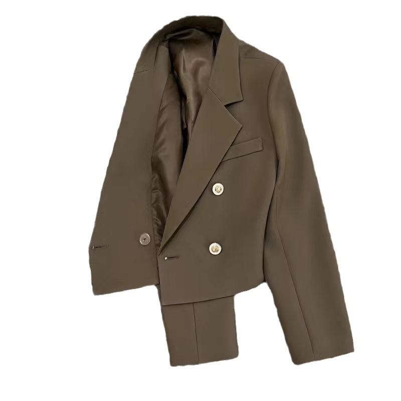Blazer Corto Estilo Chanel de Poliéster con Botones para Uso Casual