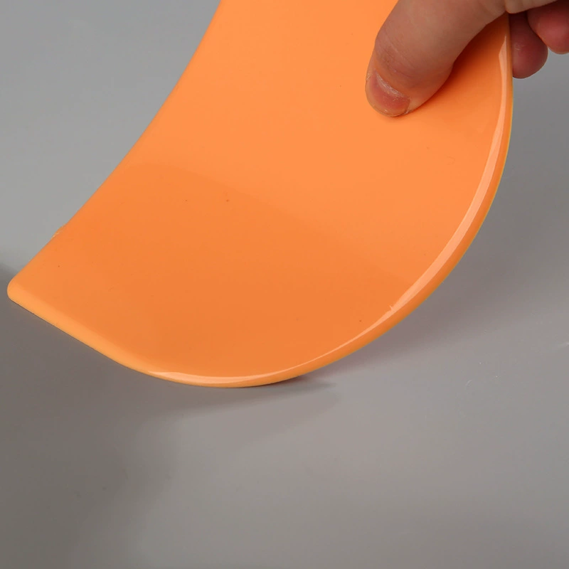 Dual -use soft scraper plastic semi -circular trapezoidal arc cream cream cake scraper cutting knife baking tool