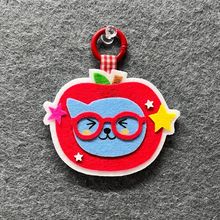 小红书同款苹果酷儿钥匙扣挂件苹果元素创意钥匙扣包挂饰苹果脑袋