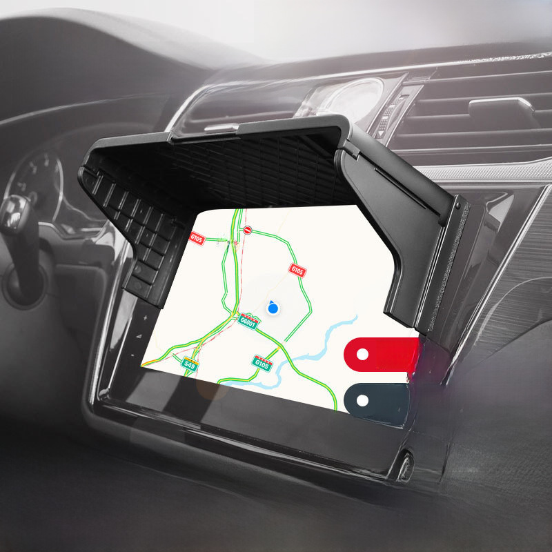 자동차 내비게이션 GPS 태양 바이저 자동차 조명 장벽 반전 화면 반사 방지 자동차 보편적 인 후드 태양 보호