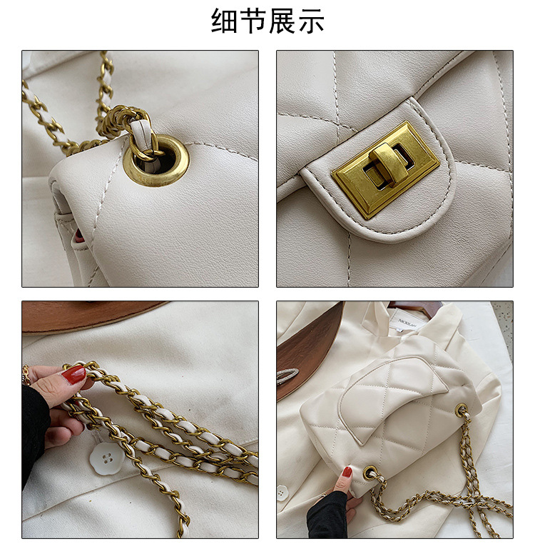 Wholesale Rhombus Solid Color Messenger Shoulder Small Square Bag Nihaojewelry display picture 14