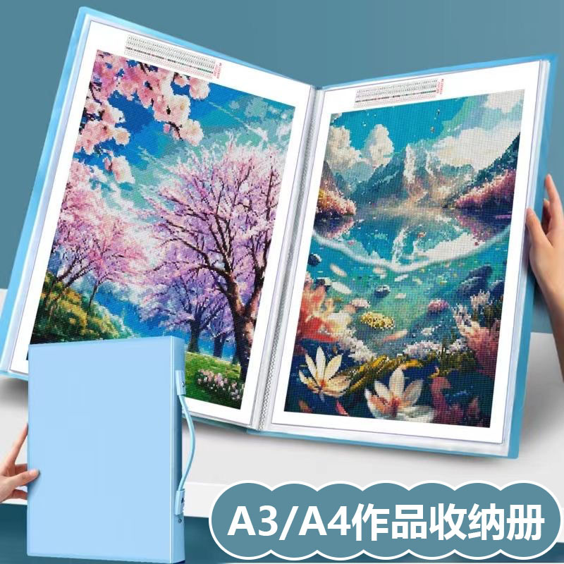 Portafolio de arte A3, álbum de colección 4k, libro de arte 8k, carpeta para pósteres de 4 paneles, carpeta para documentos A4, organizador de archivos A3.