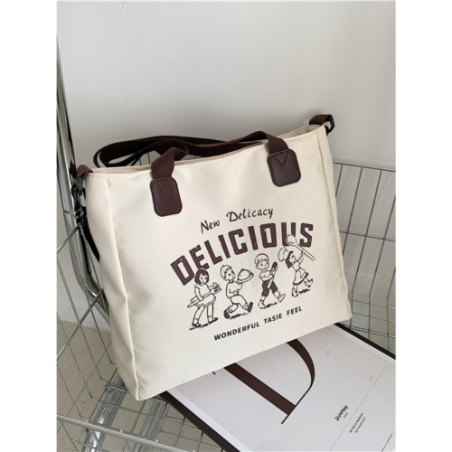 Large Capacity Commuter Bag for Women  New Single Shoulder Canvas Bag Versatile Crossbody Tote Bag for University Students for Class