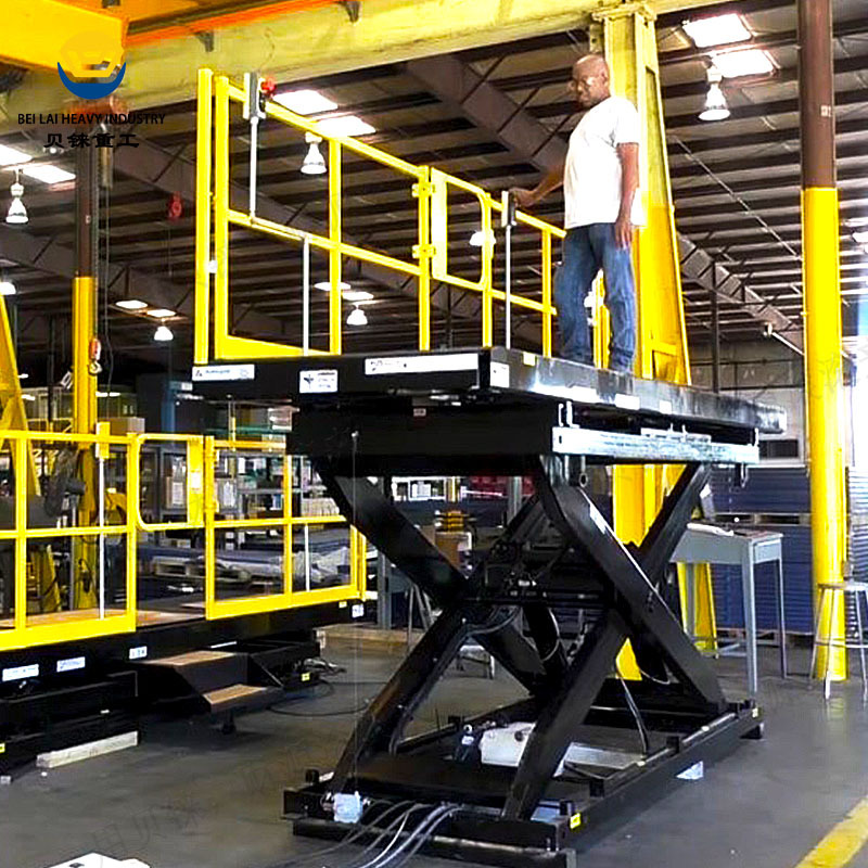 固定单剪叉式升降平台人工智能1吨台面可伸缩固定液压升降机