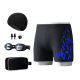 Factory direct nylon flame swimming trunks men's student swimming goggles flat angle quick-drying training adult professional swimming suit