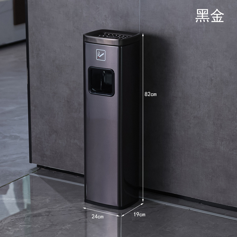 ステンレス立式ロビーエレベーターの口が煙を消して床に落ちた縦型灰皿商用ホテルのゴミ箱灰皿|undefined