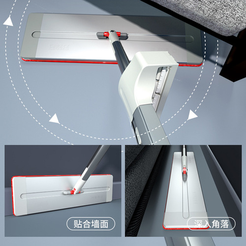 [Good Wife-New Flat Mop] 42cm Large Household Mop, Hands-Free Cleaning and Cleaning Mop
