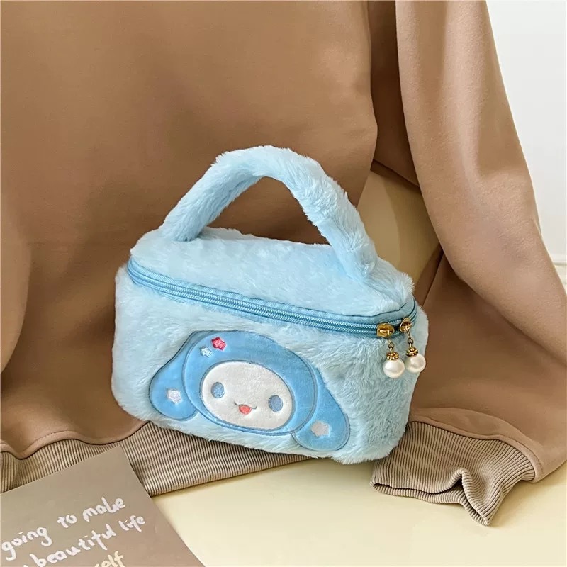 Big Ear Dog Series Bolso de bolso suave y lindo, bolsa de cosméticos, nuevo bolso de cubo de Stitch de dibujos animados lindo