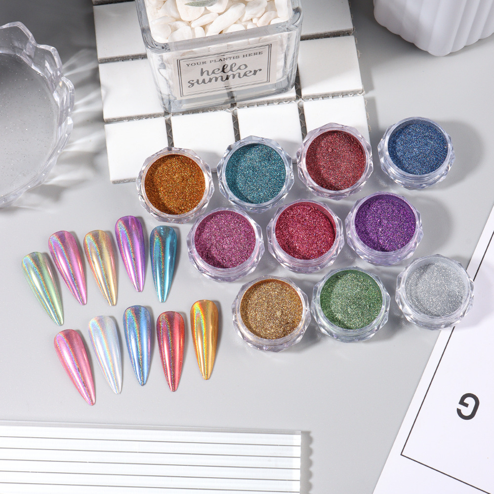 9g Weight Nail Glitter Powder Nail Supplies Simple Style Classic Style Starry Sky Plastic Nail Glitter Powder 1 Piece