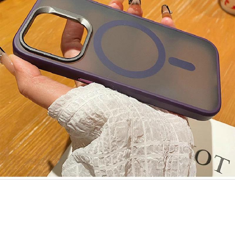 Ốp lưng từ tính nhám cho iPhone 15 Pro Max, thiết kế công sở đơn giản, bảo vệ toàn diện — [Màu đen★Khung hợp kim nhôm từ tính mờ], Màu xám★Khung hợp kim nhôm từ tính mờ], 【Màu tím sẫm★Khung hợp kim nhôm từ tính mờ], 【Màu Xanh hoàng gia★Khung hợp kim nhôm từ tính mờ] chi tiết 21