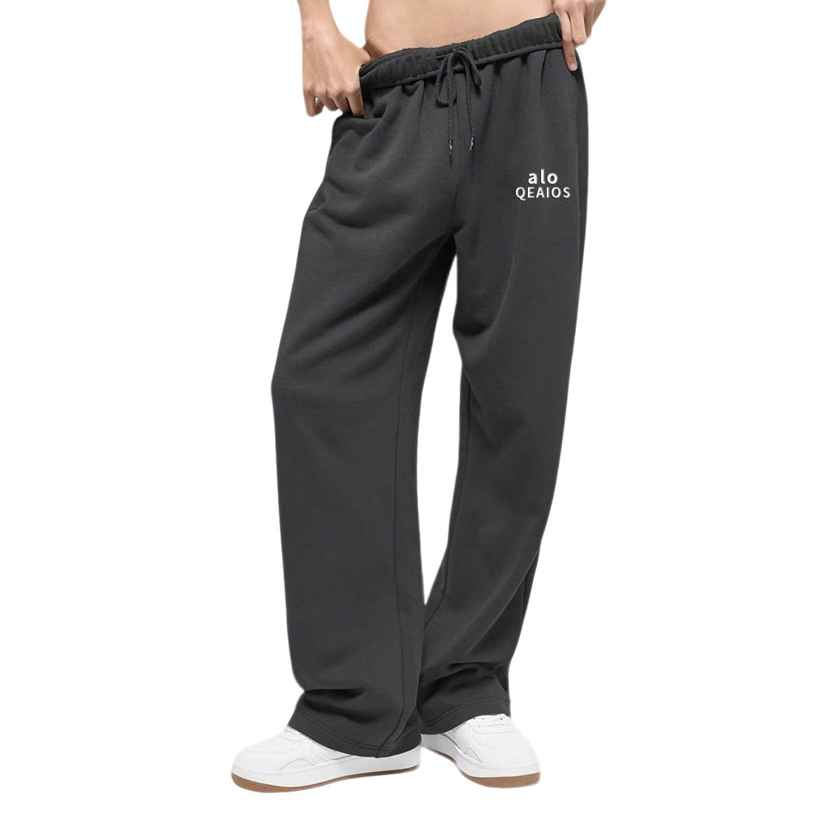 alo nuevo pantalones casuales sueltos de piernas anchas primavera y otoño de dopamina pantalones de color sólido pantalones casuales