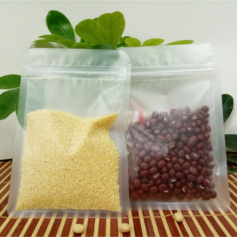 厂家现货批发 透明食品包装袋 干货杂粮自封袋 亚光磨砂自封袋