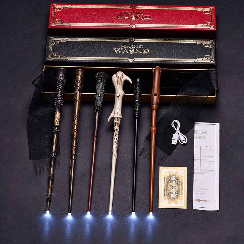 Harry Potter Rechargeable Light-Up Wand Hermione Light-Up Magic Wand Harryp Premium Scepter Magic Props