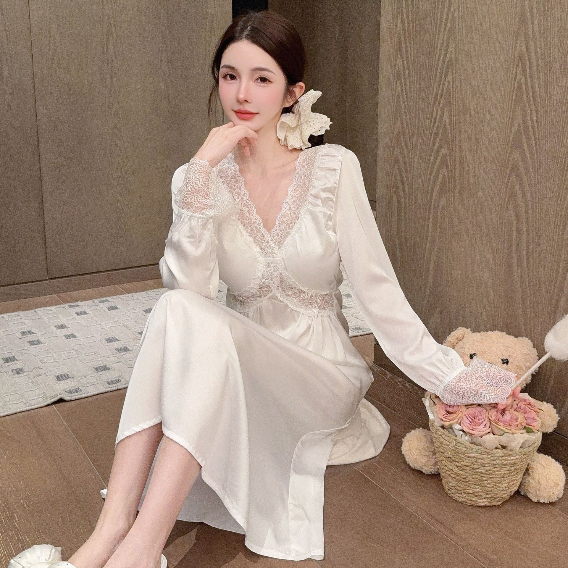 557 화이트 롱 스커트