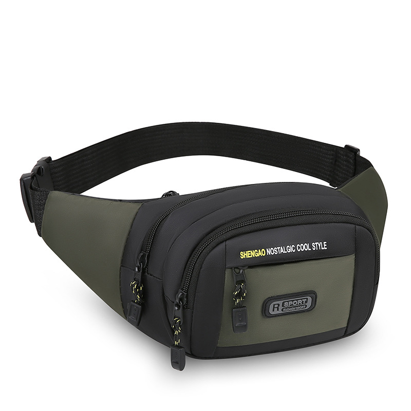 Riñonera de teléfono móvil práctica multicapa tela Oxford bolso de pecho de hombre de moda resistente al desgaste bolso de mensajero de hombro ligero simple al aire libre