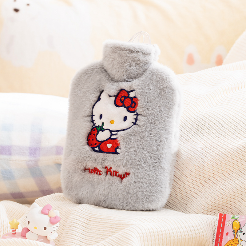 캐릭터 털커버 주입식 보온 물주머니 850ml 온수 찜질팩