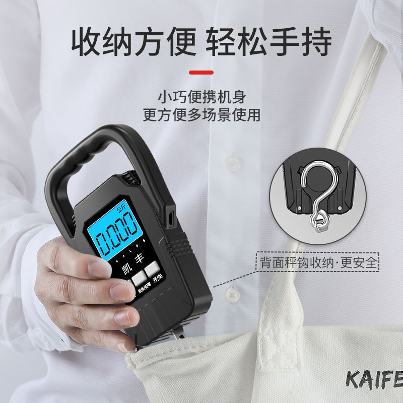 凯丰便携手提秤50kg家用手提电子秤小型吊钩弹簧秤快递行李秤
