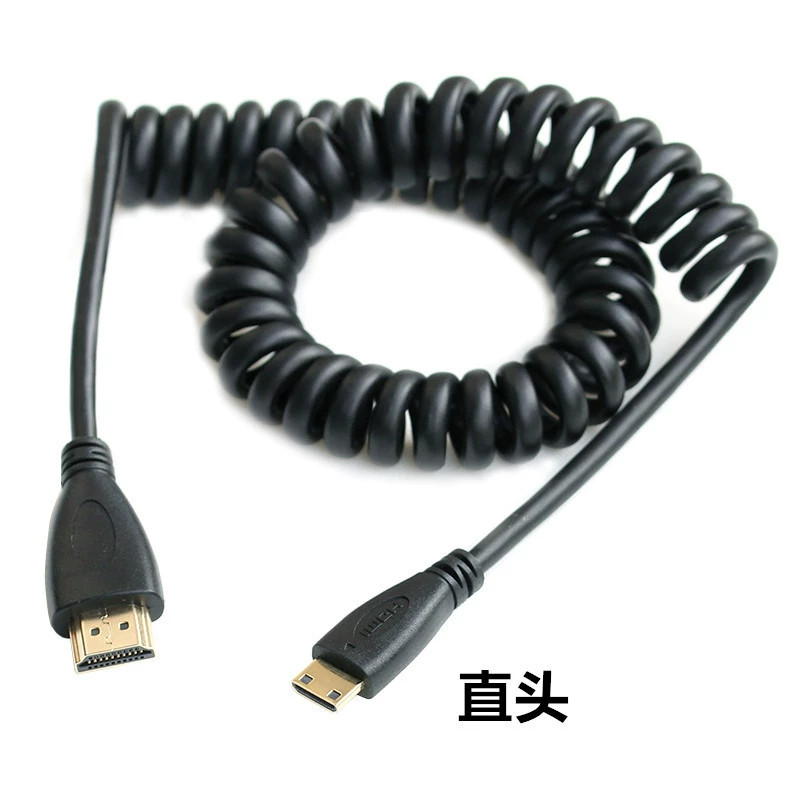 Mini мини HDMI на HDMI HD пружинные провода можно вращать версия 1.4 4K/30Hz прямой угловой