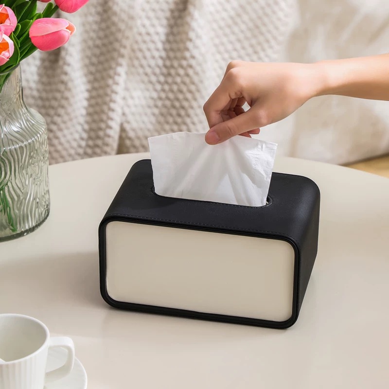 Nueva caja de pañuelos de lujo ligera ovalada creativa, sala de estar, dormitorio, servilleta de escritorio, caja de almacenamiento, caja de dibujo, sentido avanzado