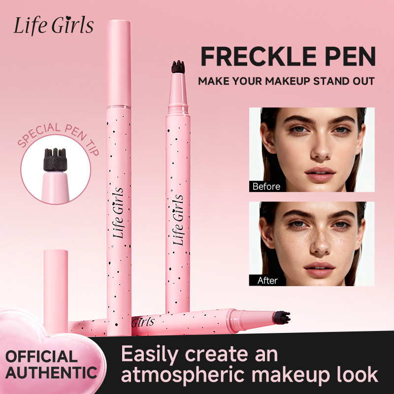 Life Girls Natural Simulation Freckle Pen Colorful Waterproof Freckle Spot Pen Daily Use European and American Cross-Border Makeup