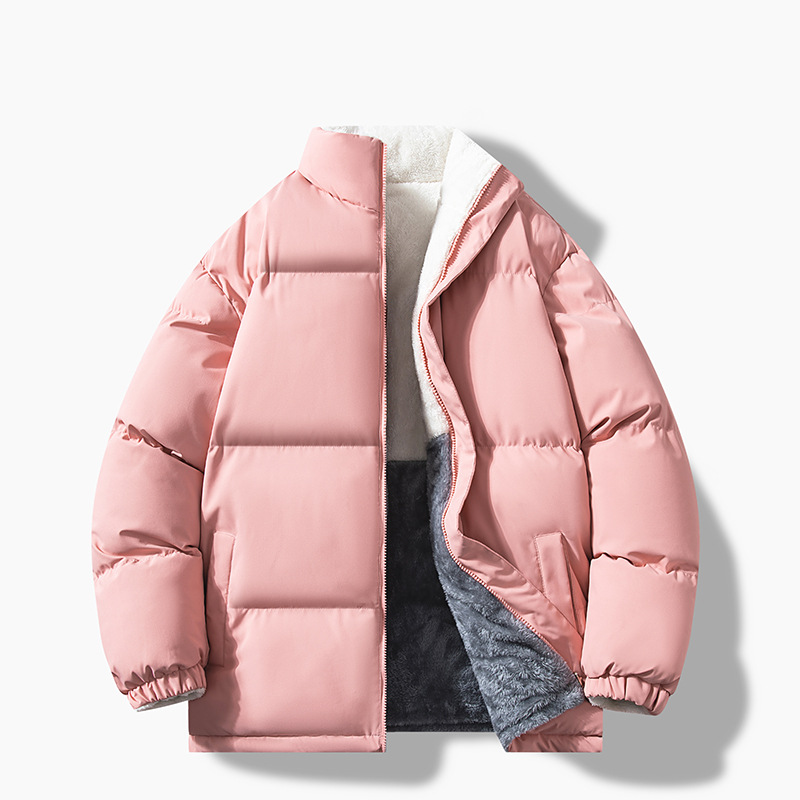 Vīriešu apģērbs vilnas kokvilnas mētelis vīriešu jaka samta ziemas divpusējs kokvilnas mētelis plus samta sabiezināta kokvilnas jaka_voghion.com