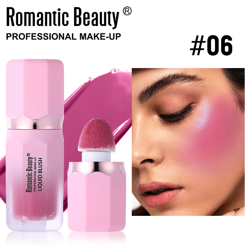 El blush líquido transfronterizo es un blush polivalente, un blush mate, un blush de color natural duradero.